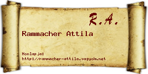 Rammacher Attila névjegykártya