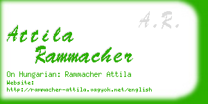 attila rammacher business card
